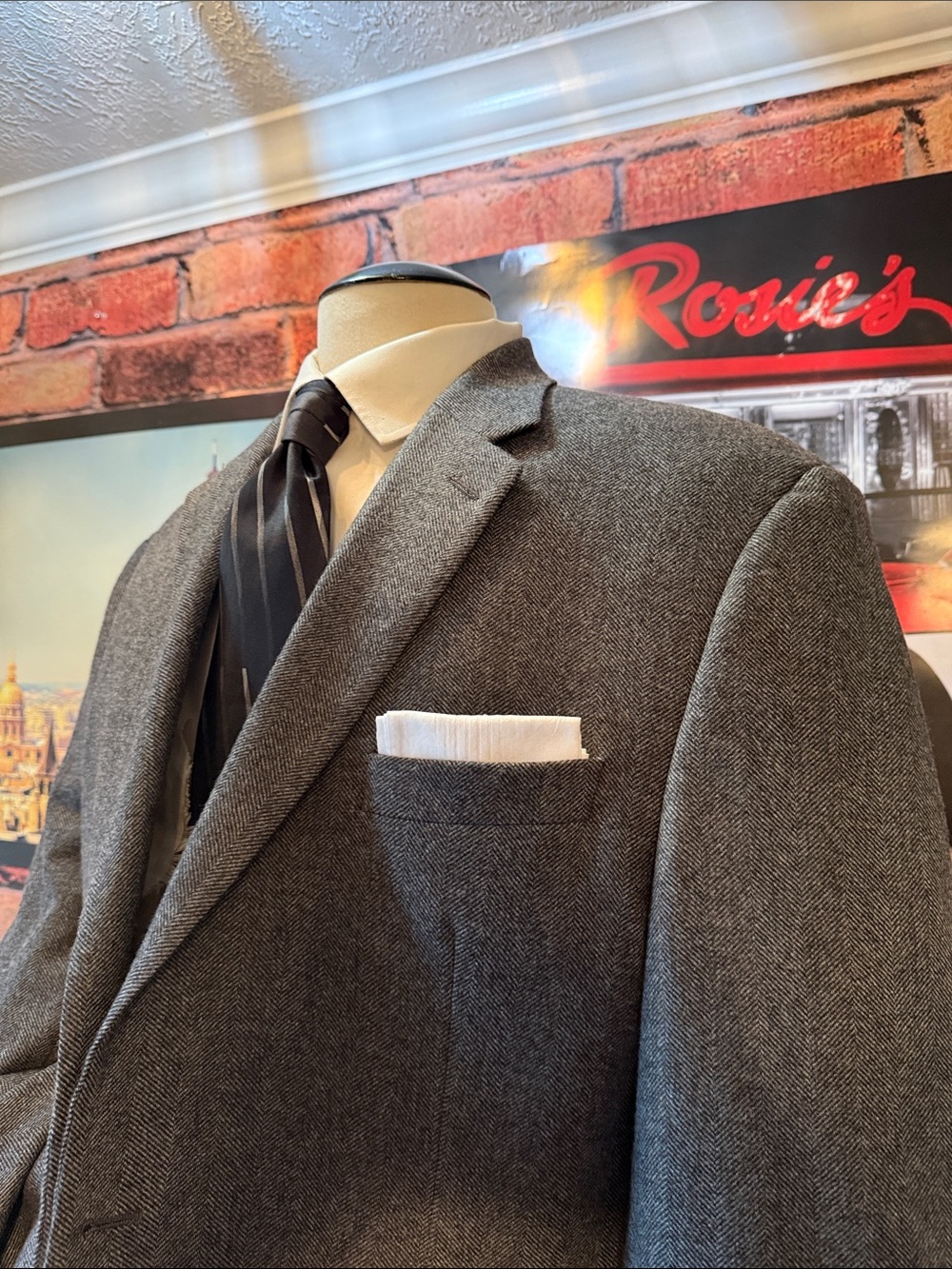 Lauren Ralph Lauren gray Herringbone Sport Coat - Picture 9 of 17